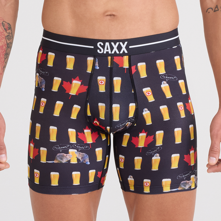SAXX Volt Breathable Mesh Boxer Briefs 6"-Canadian Motifs